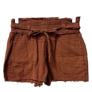 Rewash NWT Women’s L Gauze Paper Bag Shorts, Rust color